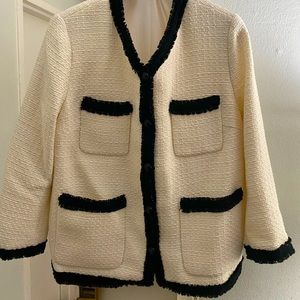 H&M Textured classic designer look Blazer Jacket Buttons NWOT size L